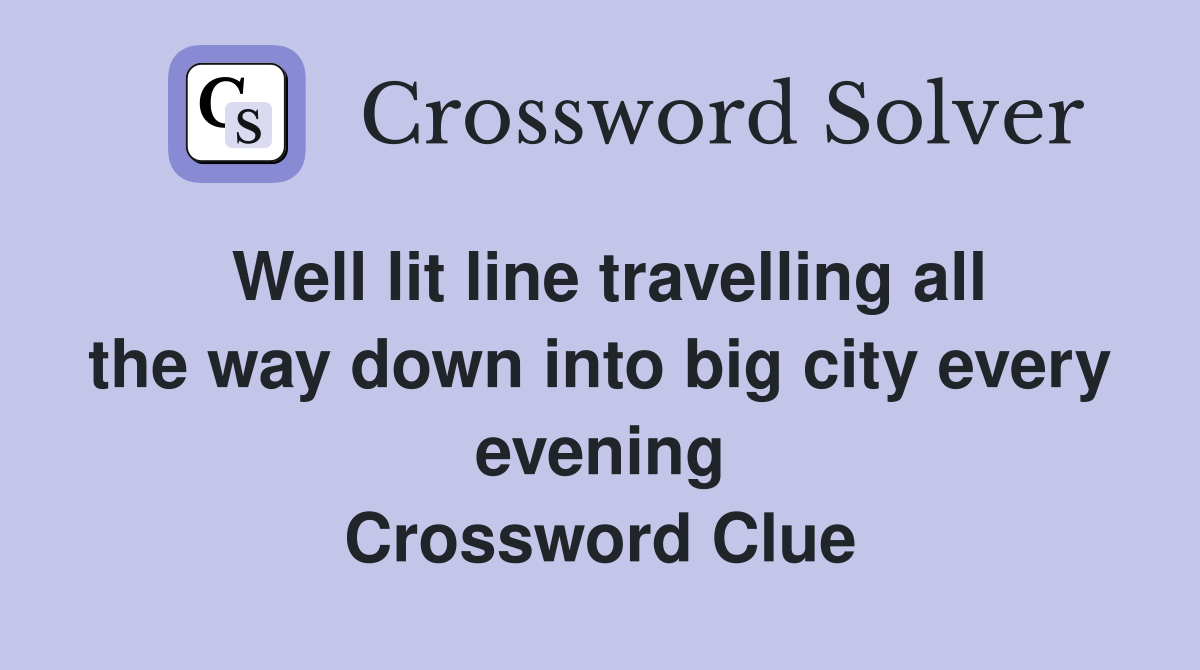 always travelling crossword clue